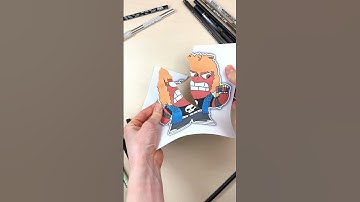 Amazing Paper Craft Trick with Anger by Inside Out 🔥#insideout #insideout2 #papercraft #trick #wow