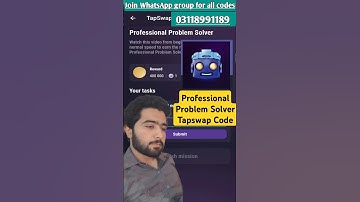 Professional Problem Solver Tapswap Code || Tapswap Code Today #shorts #tapswap #mrsaif