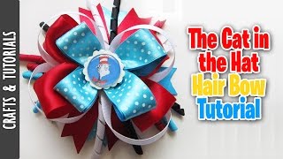 The cat in the hat hairbow tutorial - Th290ss