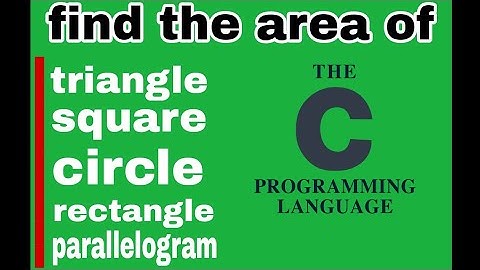 area of triangle square circle rectangle and parallelogram || c programming || LIP™ ||