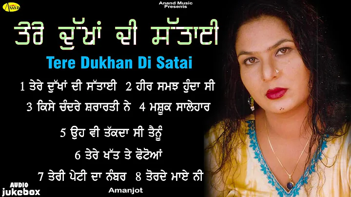 Amanjot l Tere Dukhan Di Satai l Audio JukeBox l Latest Punjabi Songs 2020 l Anand Music