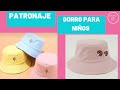 Patrón o molde de gorro para niños / piluso para niños