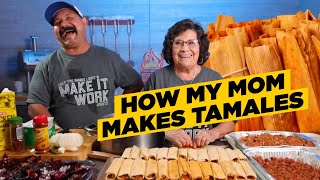 My Mom Teaches Me How to Make Tamales (Brisket, Pork Butt & Chicken)