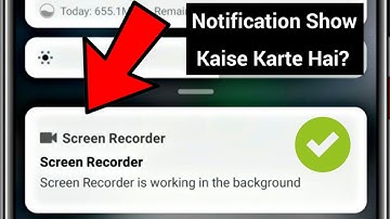 How To Enable Screen Recorder Notification In Mi | Screen Recorder Is Working In The Background