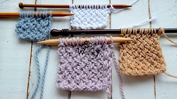 How to knit the Criss Cross stitch: A spongy two-row repeat pattern - So Woolly