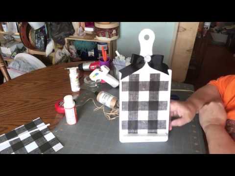 Adorable Farmhouse Caddy DIY - Dollar Tree Cutting Board Craft