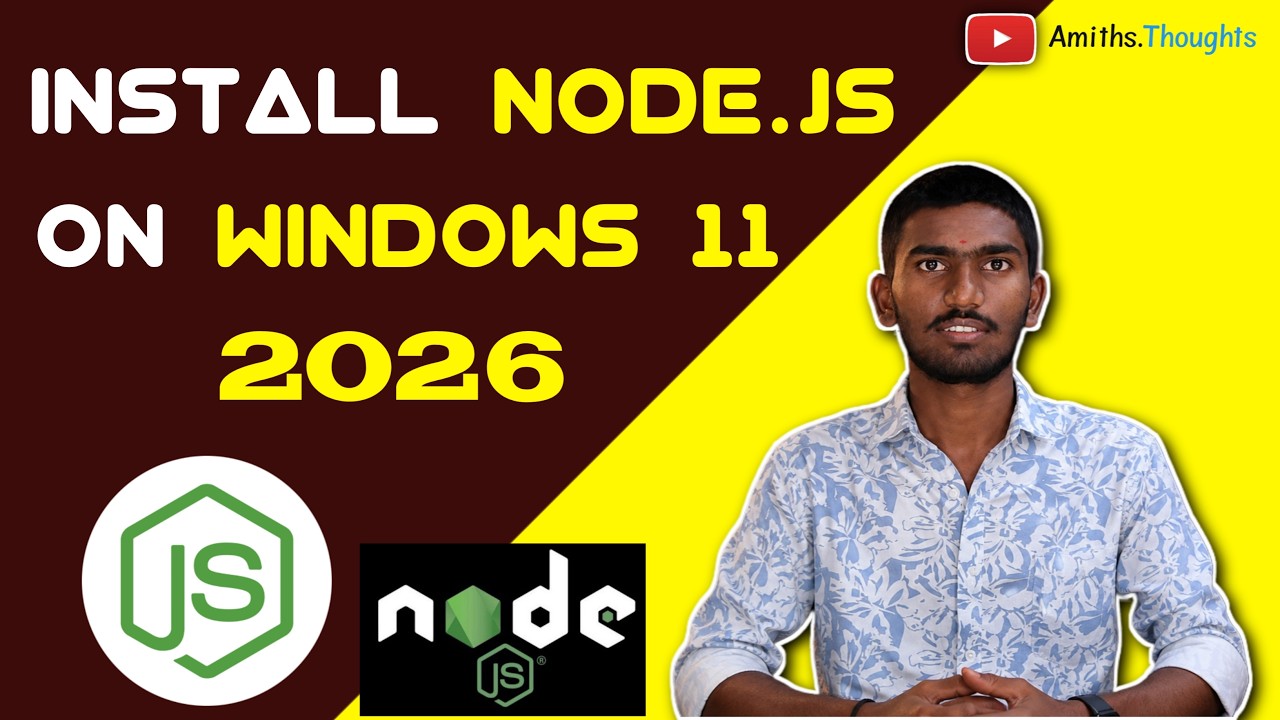 How to Install Node.JS on Windows 11 | 2026 | Amiths Thoughts 👍🖇️ 🔗 ...