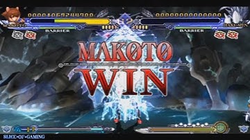Slice of Gaming - BlazBlue: Continuum Shift II (PSP) Makoto Arcade Run (Full)