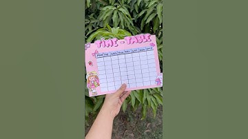DIY🌸 CUTEST TIME-TABLE….at home 🏡 #Shorts #papercraft