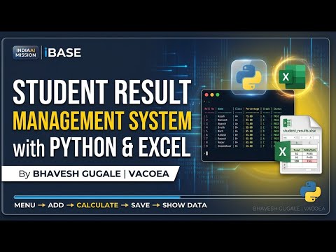 Student Result Management System in Python with Excel | IndiaAI Mission Project