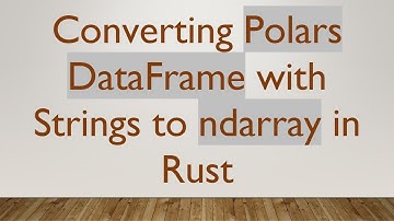 Converting Polars DataFrame with Strings to ndarray in Rust