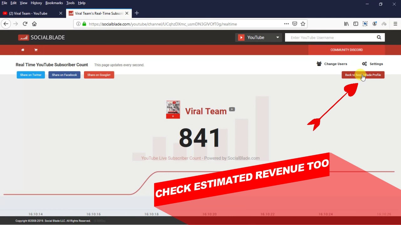 How to check your live SUBSCRIBERS - Social Blade - YouTube