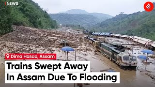 Railway tracks hang in air due to floods, landslides