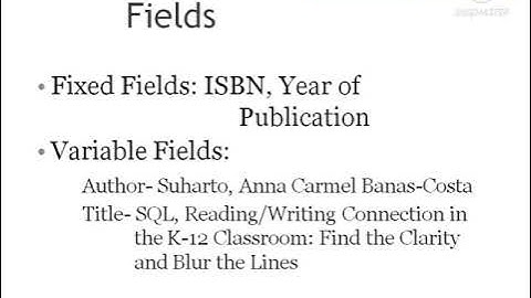 MARC BIBLIOGRAPHIC DATA