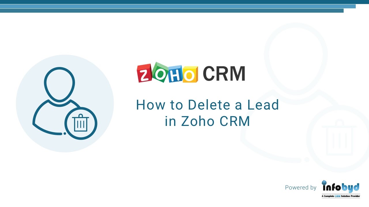 How to delete a lead in Zoho CRM - YouTube