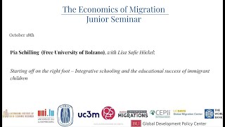 The Economics of Migration, Junior Seminar session 52 18/10/2022