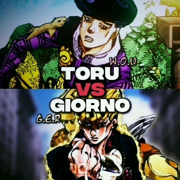 Toru (Wonder of U) Vs Giorno (G.E.R) #anime #edit #jojo #toru #giorno #1v1 #vs #wonderofu #jjba #amv