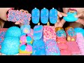 ASMR BLUE CARAMEL MOCHI, COTTON CANDY ICE CREAM, BOBA JELLY ICE BAR, MARSHMALLOW SNOBALLS, CAKE 먹방