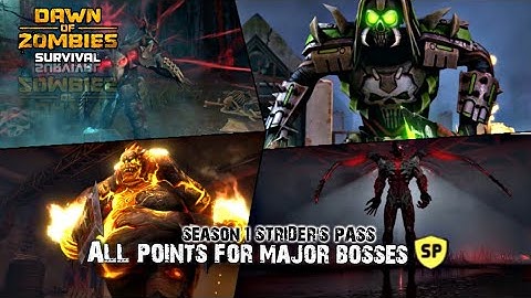 ALL POINTS FROM MAJOR BOSSES FOR SEASON 1 STRIDER