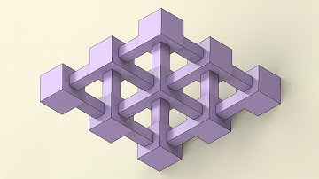 cubes in space, an optical illusion modeled with Autodesk Inventor, includes a how-to