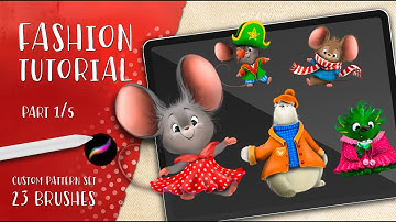 How to Draw Clothes in Procreate / Polka Dot Dress Tutorial Step by Step