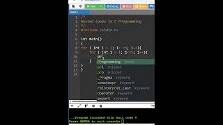 Nested Loop in C programming #dsa #learnwithprc #cprogramming #learncoding