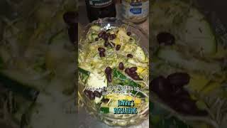 Raw Fresh SQUASH Black Bean Sprout ? Garlic Spice Salad