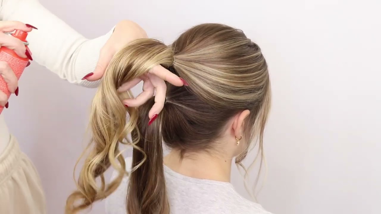 Небрежный пучок за 2 минуты 🤍 — часть 2