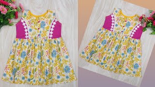 Baby Frock Cutting and Stitching | Beautiful Frock for 3 to 4 Year Girl