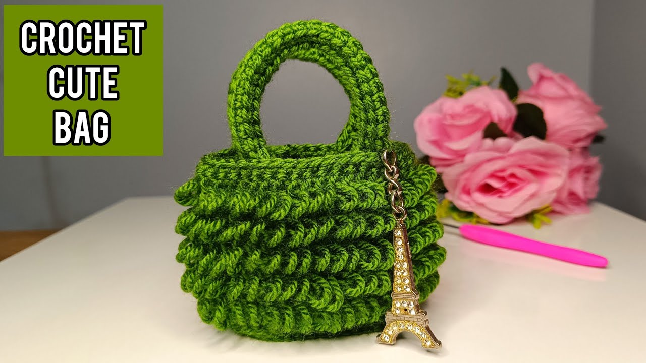 crochet bag for beginners ✅ crochet mini tote bag purse #crochet #knitting
