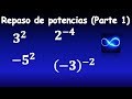 35. Repaso de potencias (Parte 1): exponentes positivos y negativos