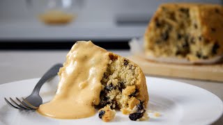 What Makes This Spotted Dick So Good A Classic British Steamed Pudding With Vanilla Custard