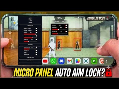 🇧🇷Micro Mobile Panel Auto Aim Lock Tutorial | Anti-Ban All Devices Setup & Settings 100%😱
