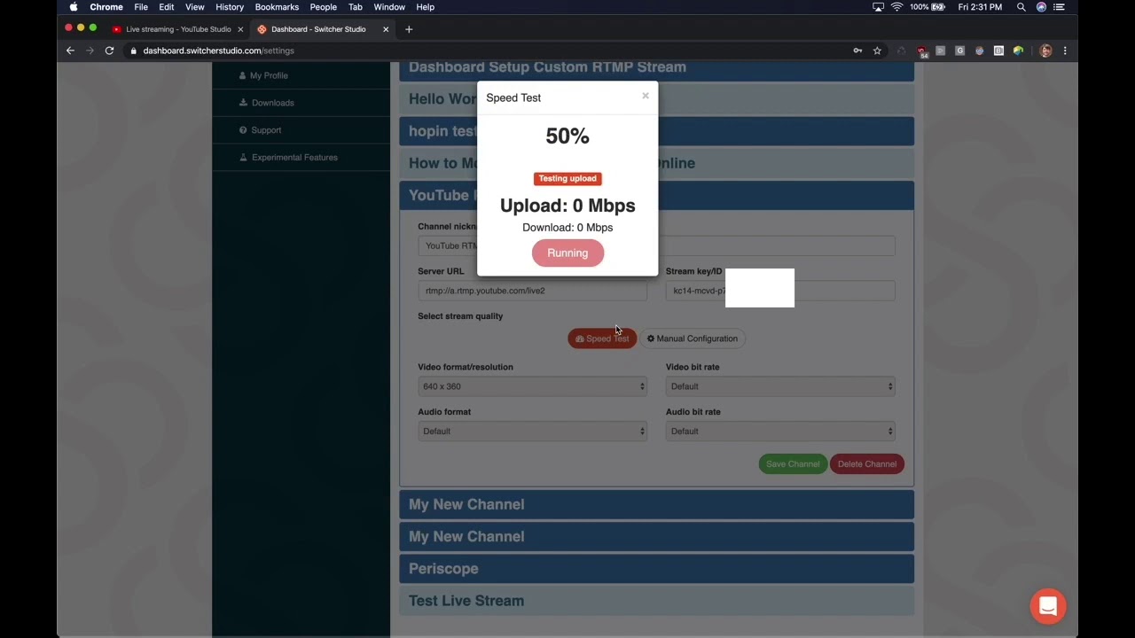 How to Setup a Custom RTMP YouTube Stream with Switcher Studio