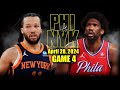 Philadelphia 76ers vs new york knicks full game 4 highlights  april 28 2024  2024 nba playoffs