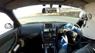 R34 GT-Rでジムカーナ　2013.02.02　D練 (D59) ３本目