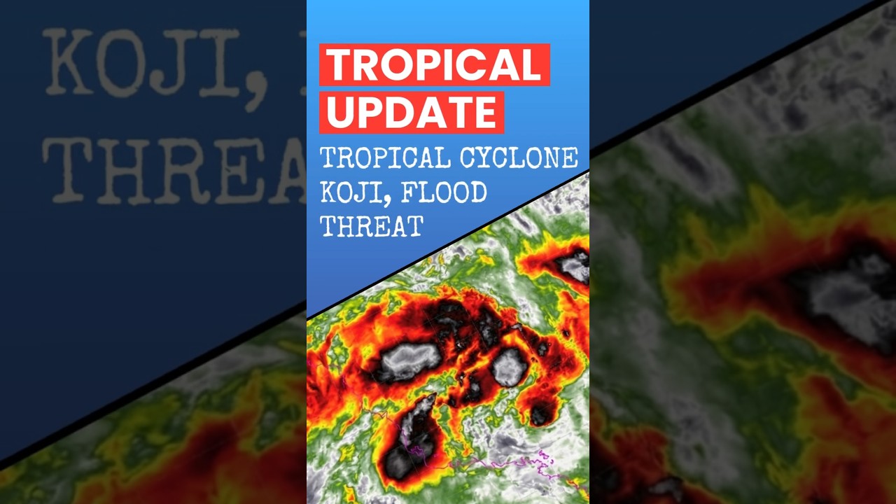 Tropical Cyclone Koji Formed, Flood Threat! #weather #australia #cyclone
