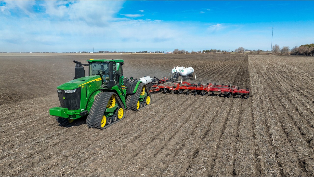 2026 Anhydrous Application: 590 HP John Deere 9RX Pulling a Case IH Nutri-Placer 940