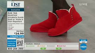 BEARPAW Annabelle Suede Boot with Water   Stain Repellent