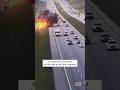 Explosion on Ohio Freeway After Dump Truck Collision #shorts