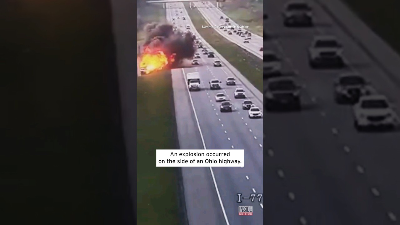 Explosion on Ohio Freeway After Dump Truck Collision  shorts