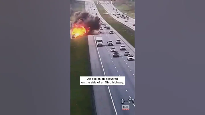 Explosion on Ohio Freeway After Dump Truck Collision #shorts - DayDayNews