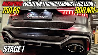 AKRAPOVIC Evolution TITANIUM Exhaust System ( ECE Legal ) passend für AUDI RS6 C8 AVANT mit OPF