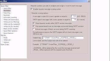 MDaemon10# Setup Spam Filter Scoring System
