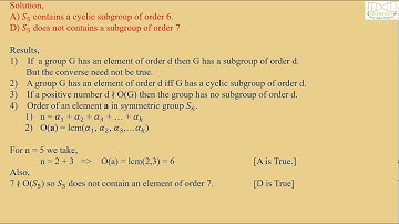 SYMMETRIC GROUP | CSIR-NET SOLUTION | MATHEMATICS | ABSTRACT ALGEBRA | DECEMBER-2019 |PART-B.