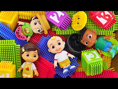 Let&amp;#39;s <strong>make</strong> Cars, A B <strong>C</strong> Blocks with JJ! Cocomelon Block assembly play | PinkyPopTOY