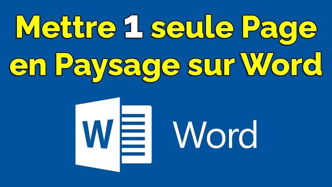 Comment Mettre Une Seule Page En Paysage Word 2016 Comment mettre une seule page en paysage Word - YouTube