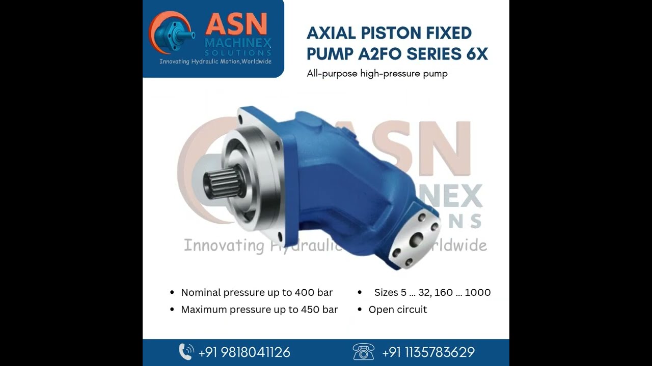 Rexroth A2FO Series Axial Piston Pumps Most Powerful HydraulicPump ASNMachinex
