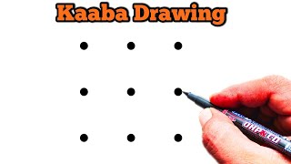 Kaaba Drawing Tutorial | How To Draw An Kaaba With 9 Dots Easy | Dots drawing screenshot 2