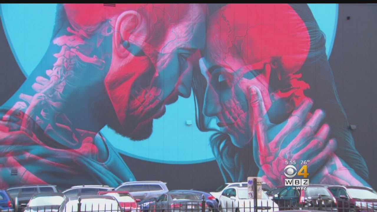 Worcester Mural Depicts 'Beauty And Love' Once 3-D Glasses Ar - Youtube